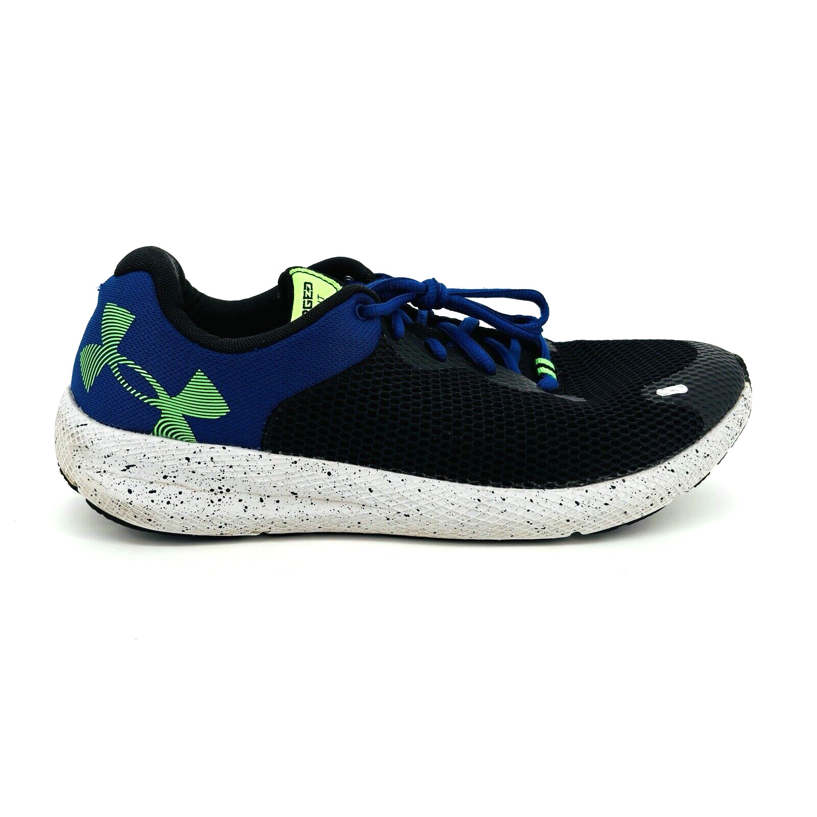 Mens 11 Under Armour Charged Pursuit 2  Running Shoes Sneakers Black Blue