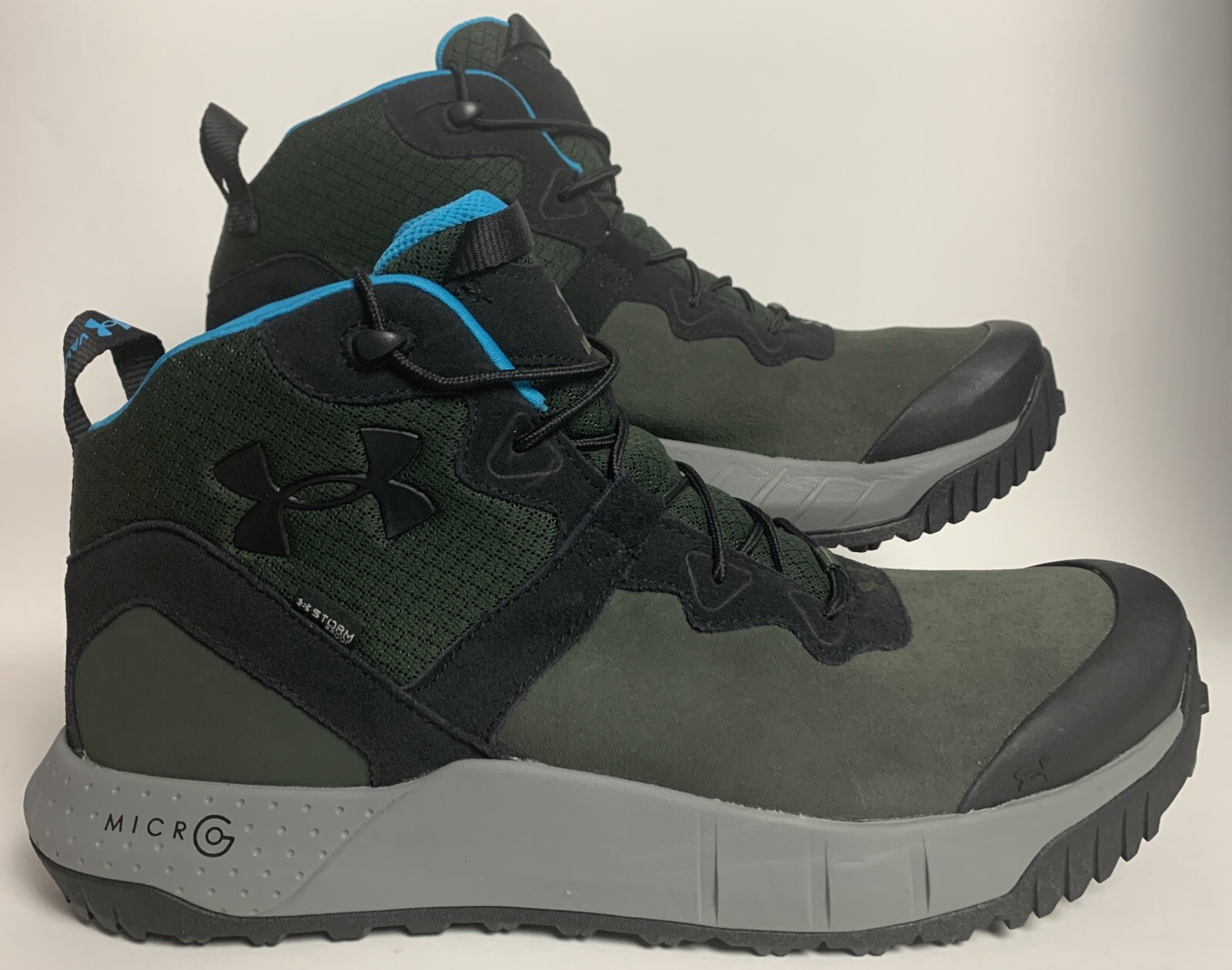 Under Armour Men’s UA Micro G Valsetz Mid Leather WP Boots 3024334-300 Size 14