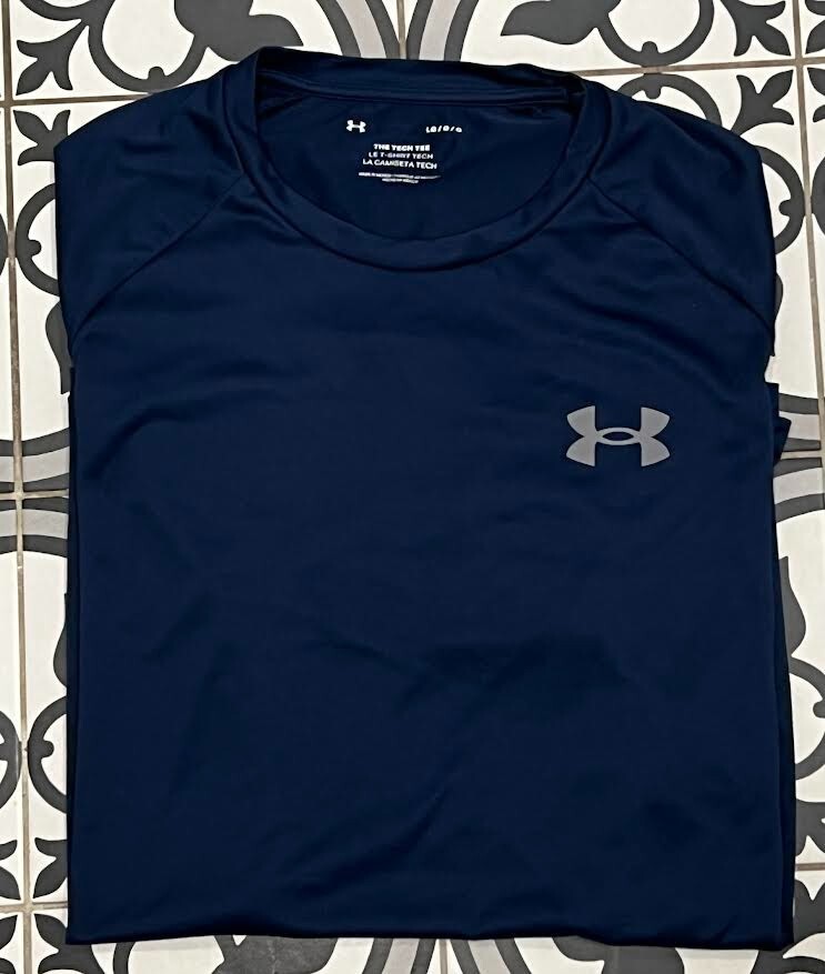 Under Armour Blue Men’s Large The Tech Tee Athletic Fitness Gym shirt