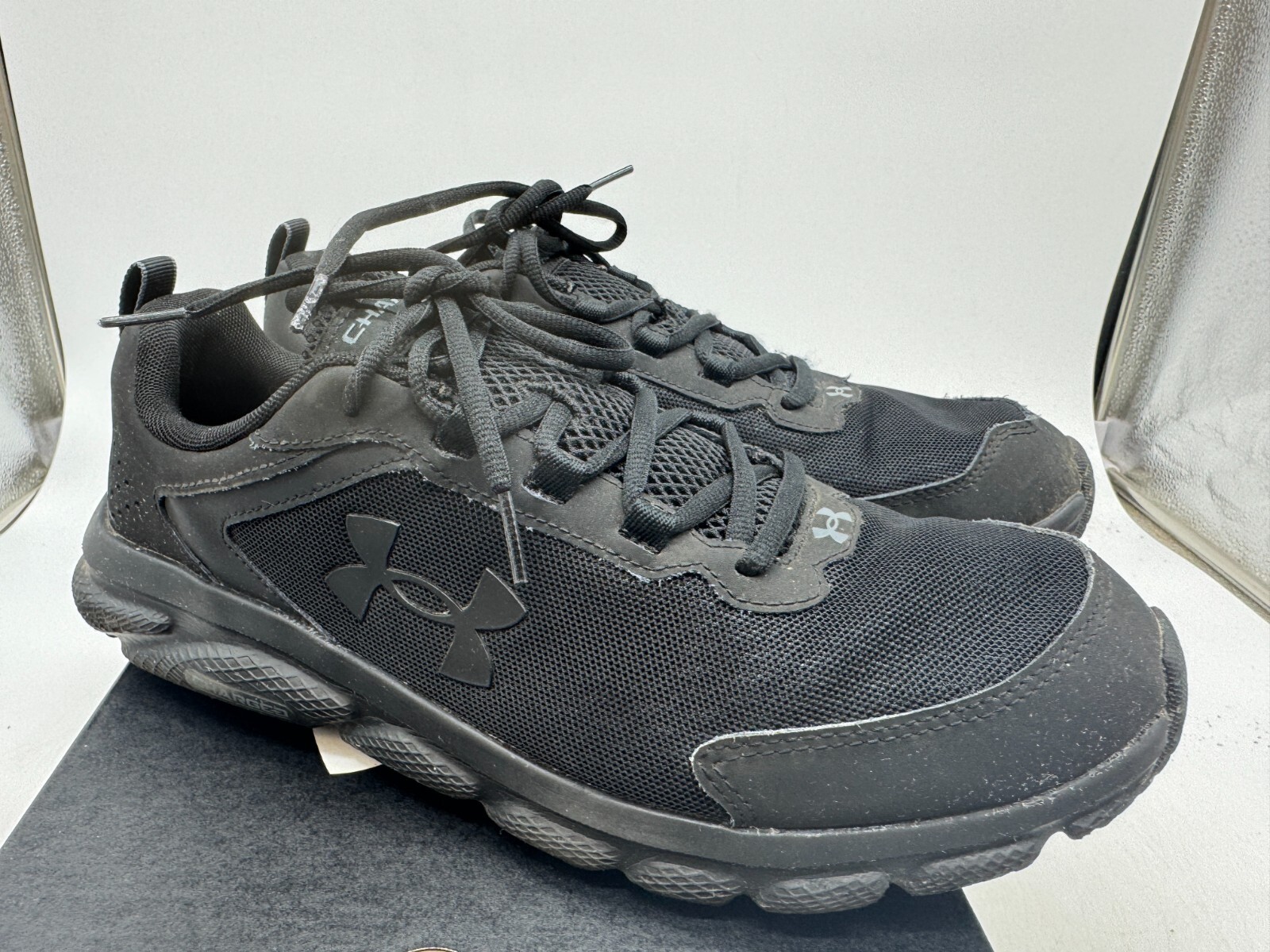 Under Armour Charged Assert 9 Sneakers Men Black Mesh Low Top Running Shoes – 11