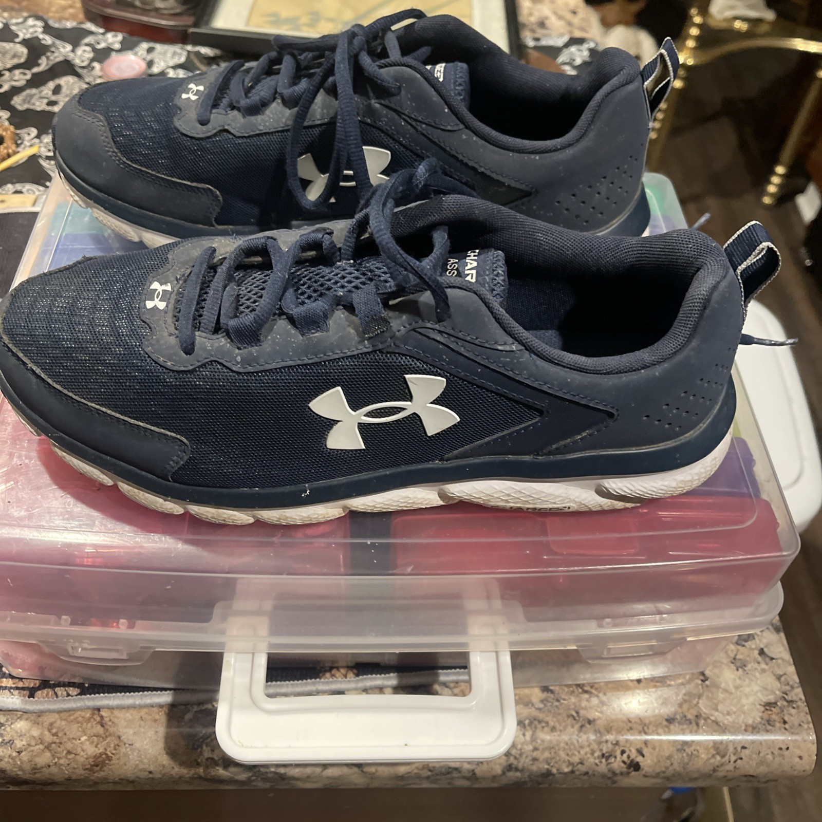 Size 10 – Under Armour Charged Assert 9 Academy White