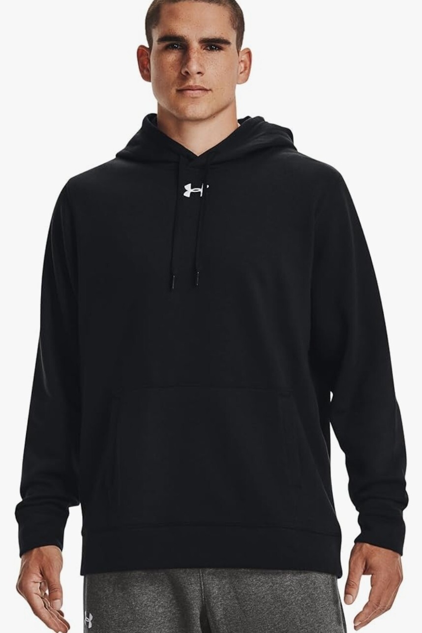 NWT Under Armour Men’s Black UA Hustle Fleece Hoody Hoodie Sz Large Lg