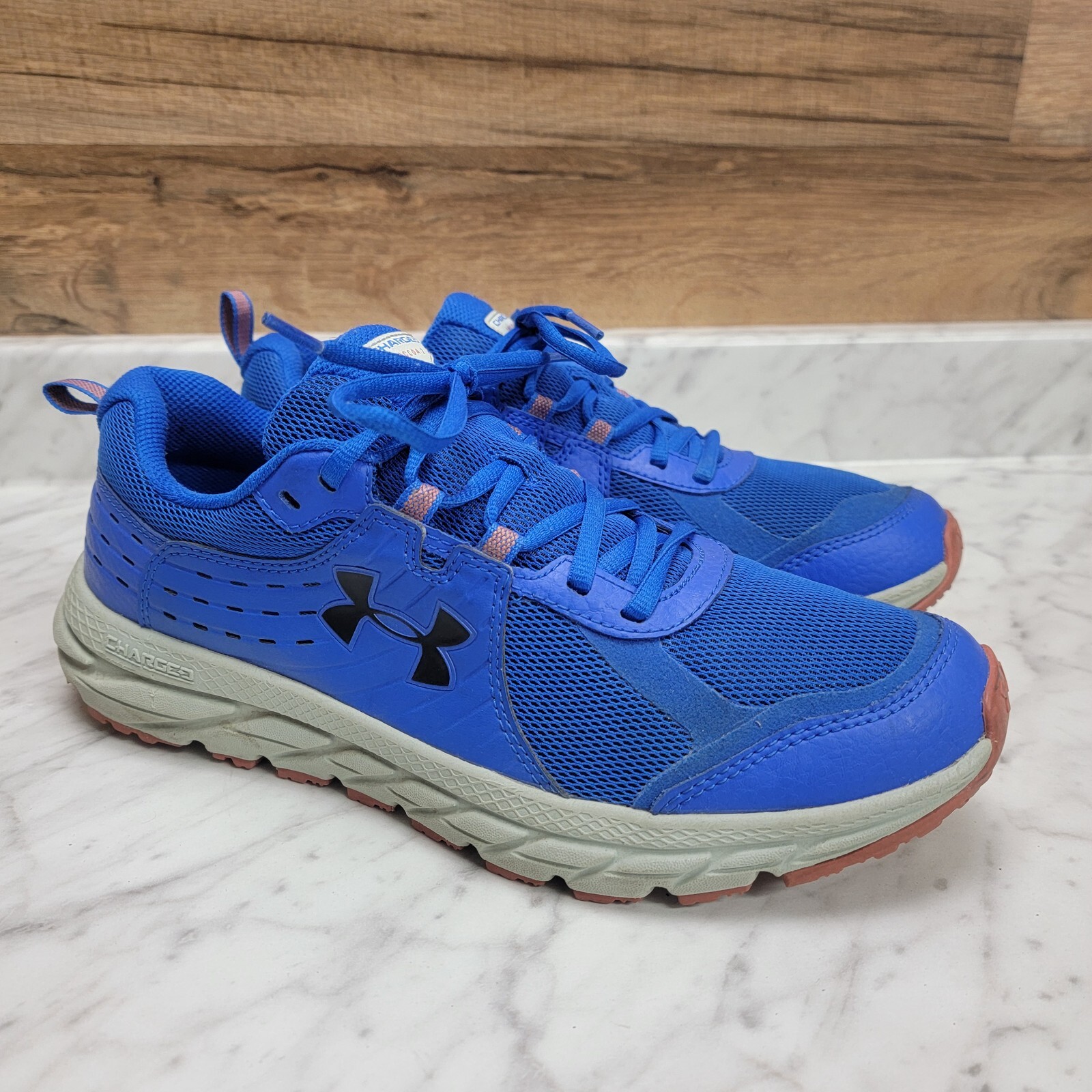 Men’s 10 M UA Under Armour Charged Toccoa 2 3021955-401 Blue Running Shoes Mesh