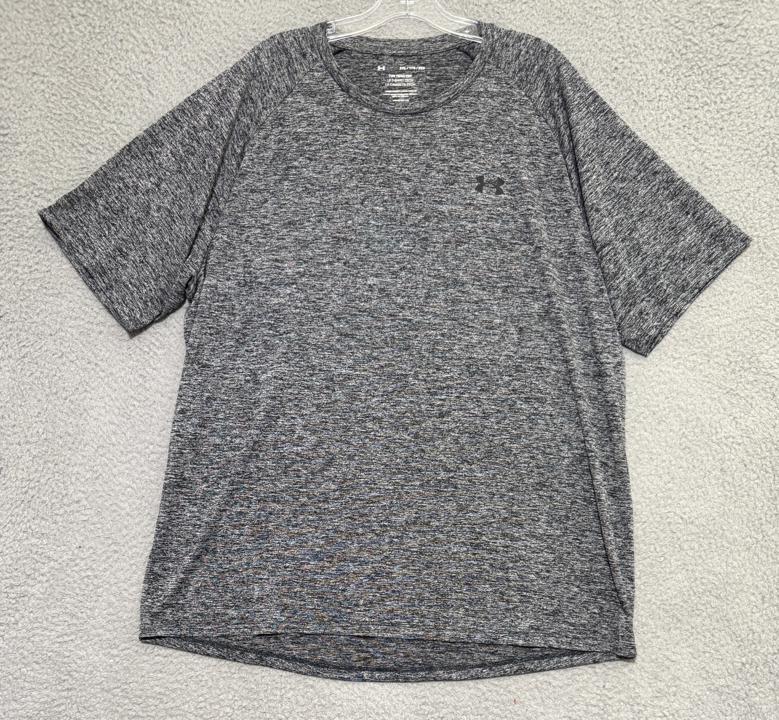 Under Armour HeatGear The Tech Tee T-Shirt Gray Performance Loose Fit Mens 2XL