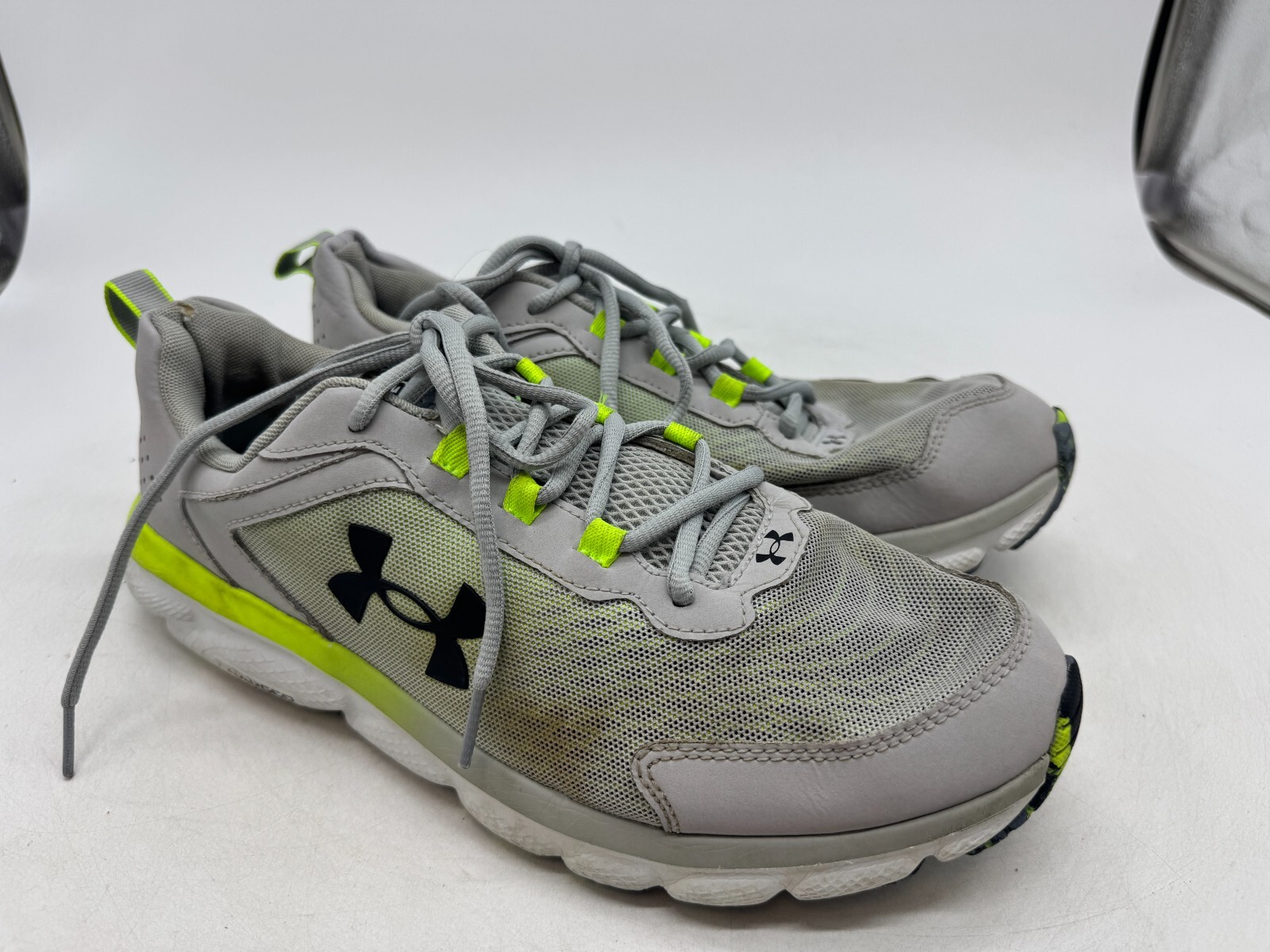 Under Armour Mens Charged Assert 9 Marble Running Sneakers Mens Mod Gray – 12