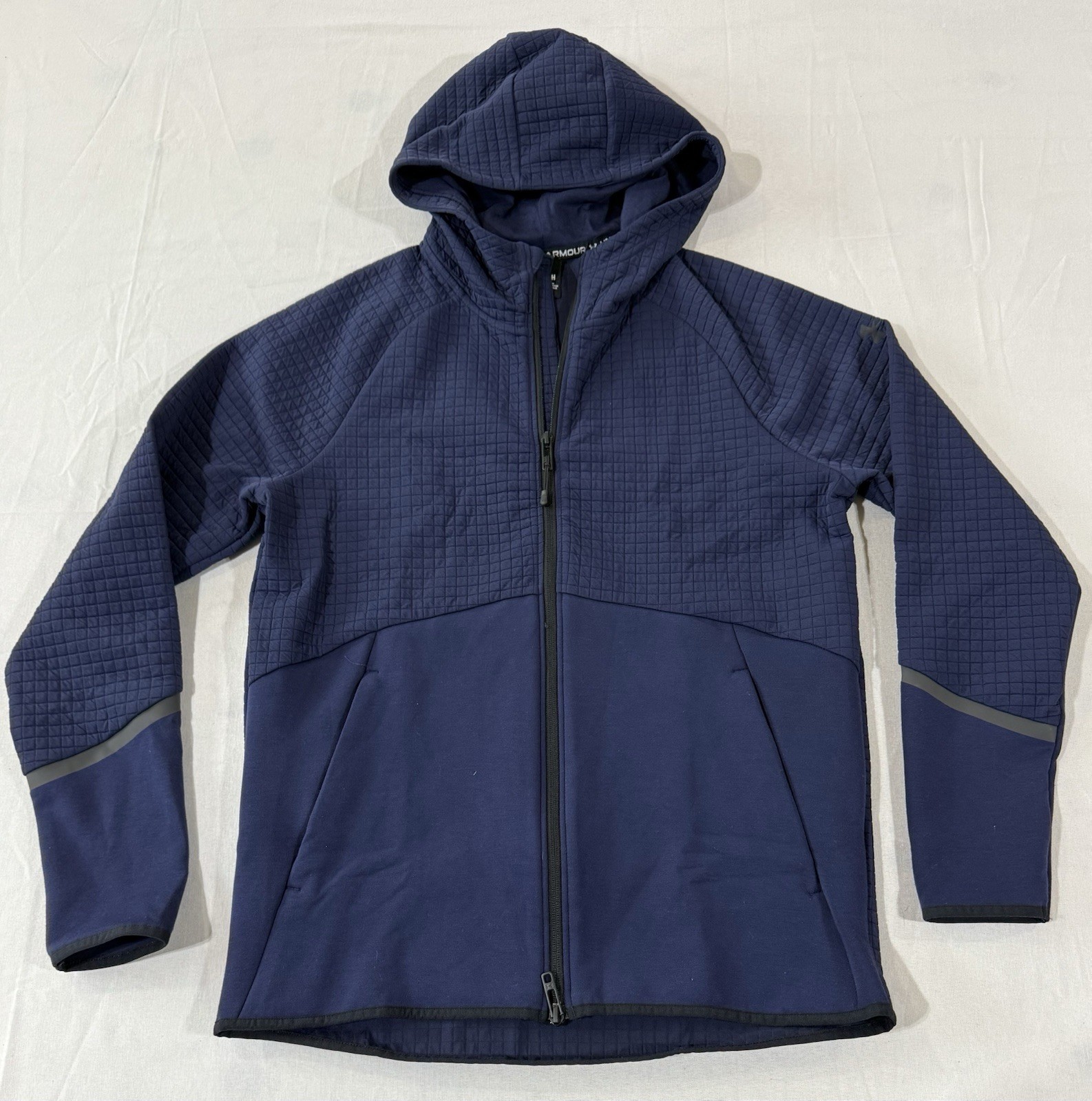 Under Armour UA Unstoppable Fleece Zip Hood Jacket Navy Blue Men’s Small NWOT
