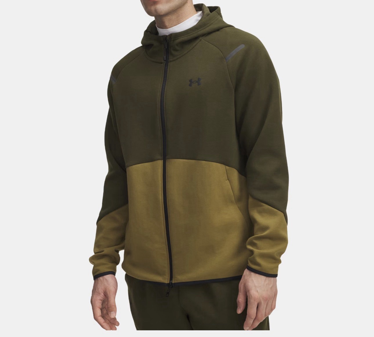 Under Armour Unstoppable Fleece Full Zip Hoodie Men’s Medium Green New 1379806