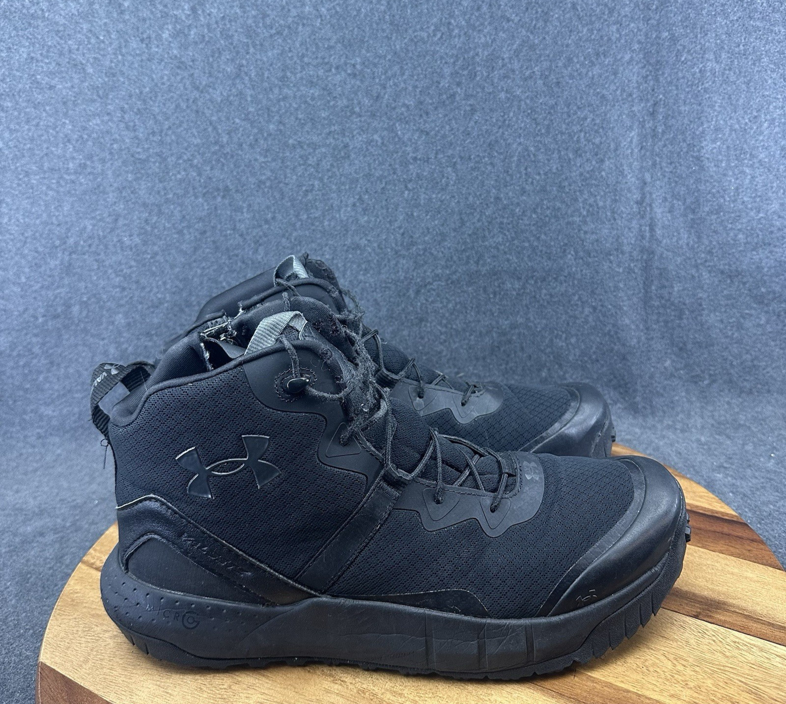 Under Armour Micro G Valsetz Black Tactical Mid Boots 3023747-001 Mens Size 13