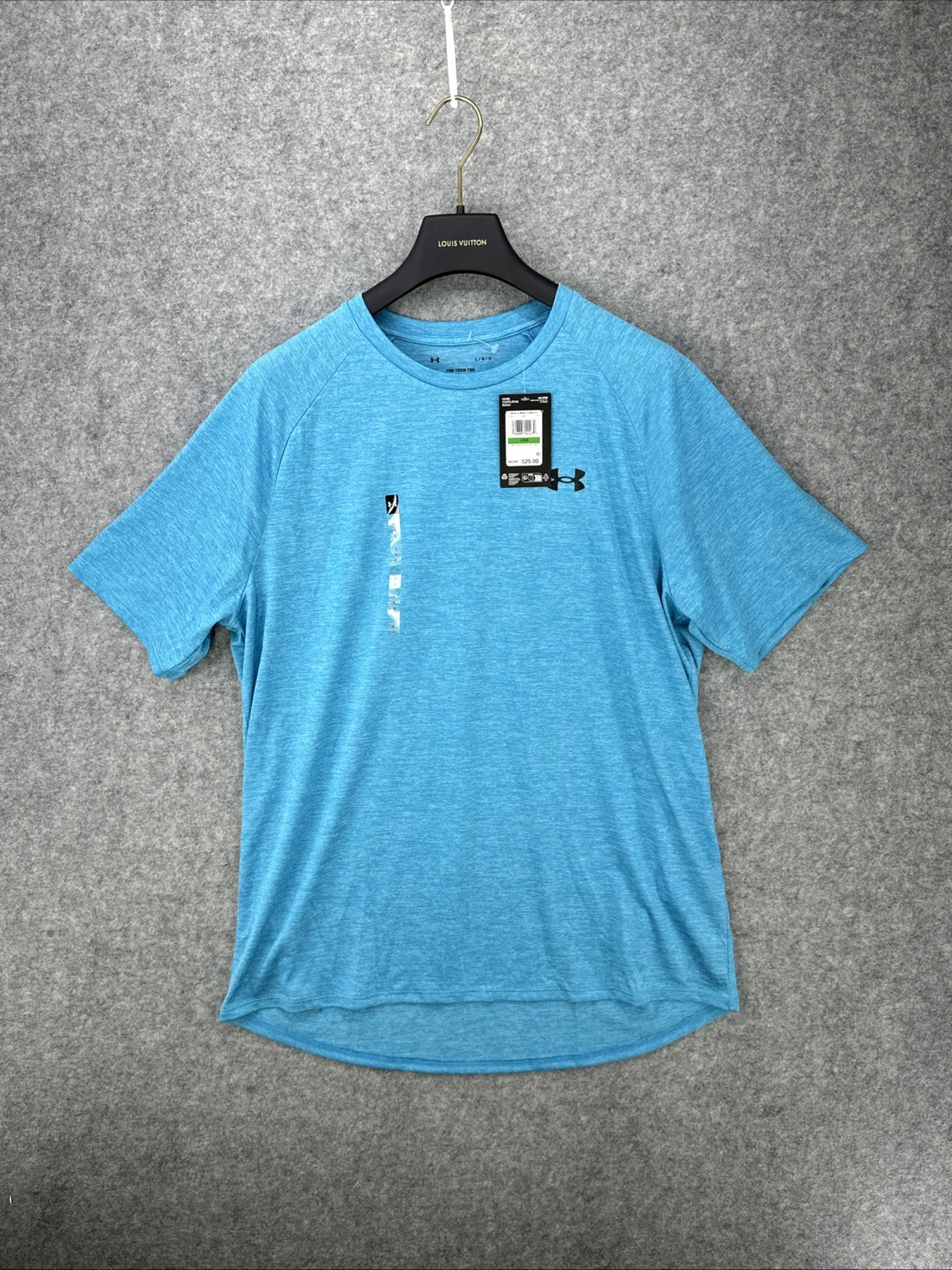 NWT UNDER ARMOUR MEN’S SIZE LARGE THE TECH TEE BLUE LOOSE FIT SHIRT SHORT SLEEVE