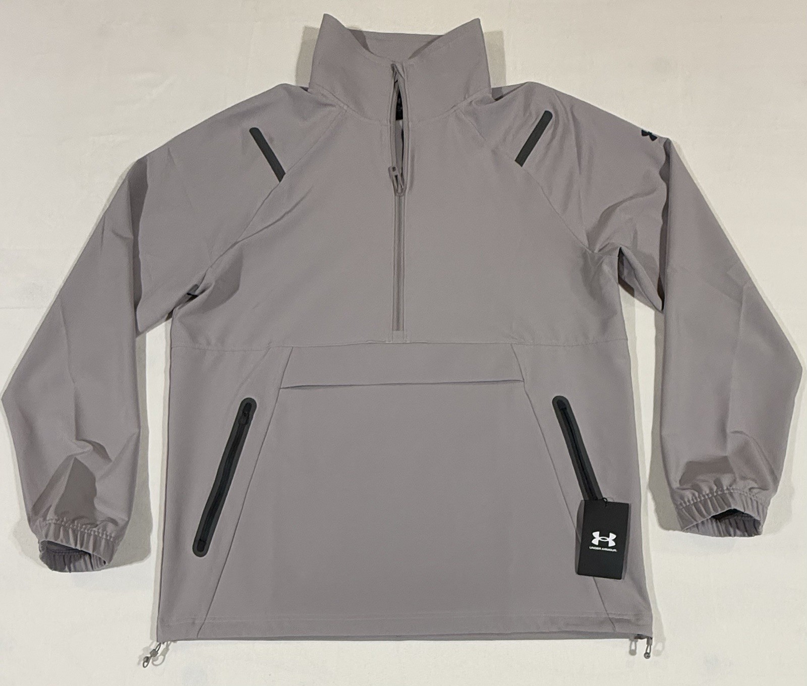 Under Armour Unstoppable jacket mens med. gray 1/2 zip Pullover 1387891-015 NWT