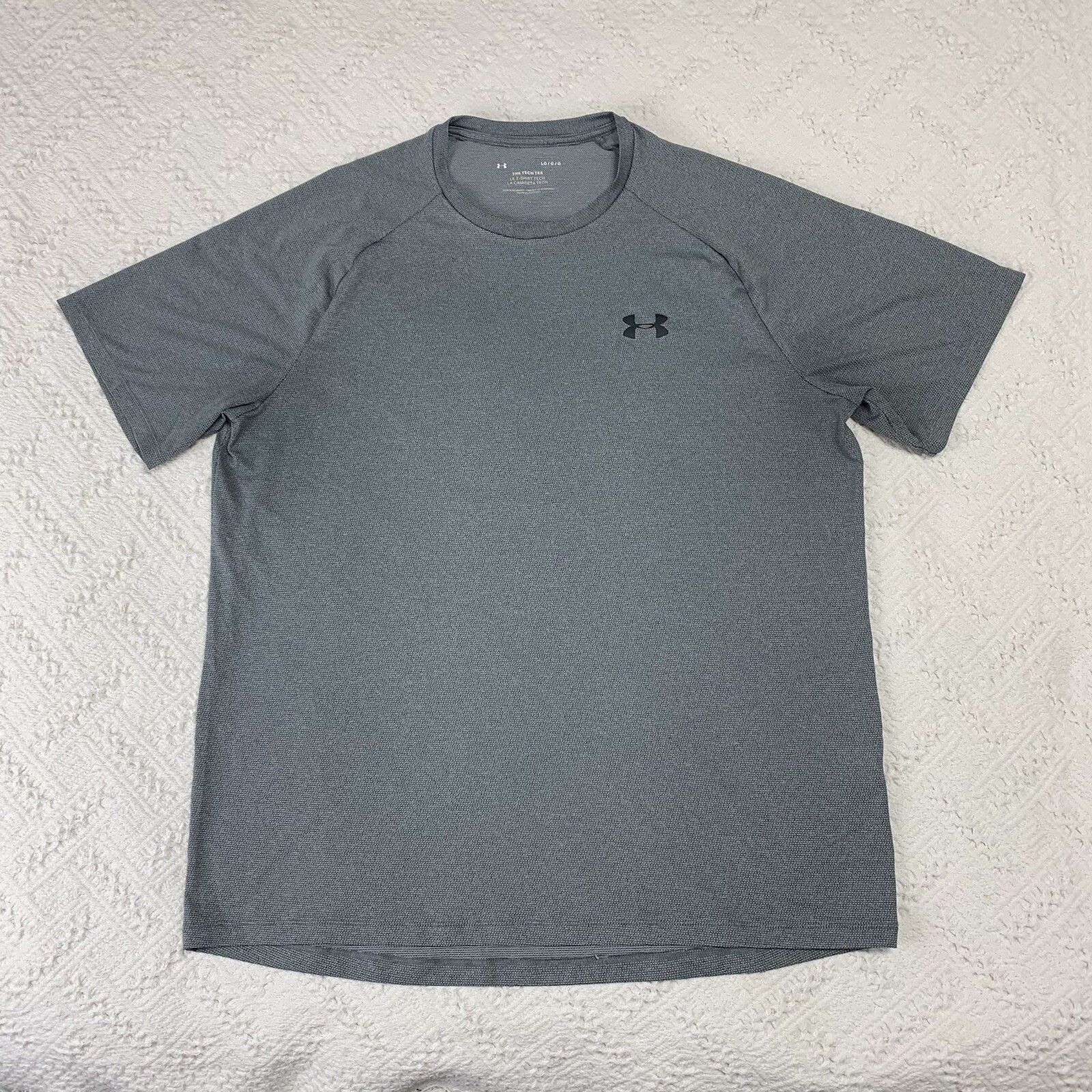 Men’s Under Armour The Tech Tee S/S Athletic T-Shirt Size Large Gray