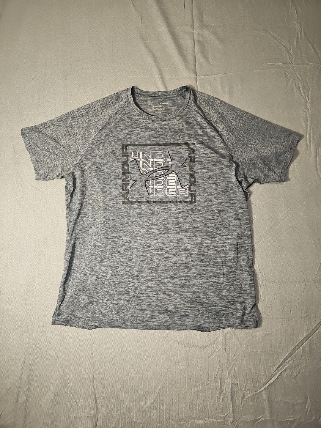 Men’s Grey XL Under Armour Tee, The Tech Tee, LET Shirt Tech