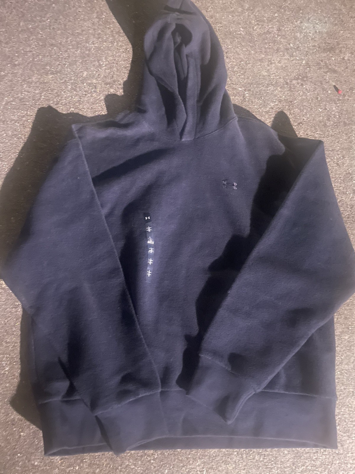 BRAND NEW Under Armour Mens Icon Rev Terry Hoodie Navy L