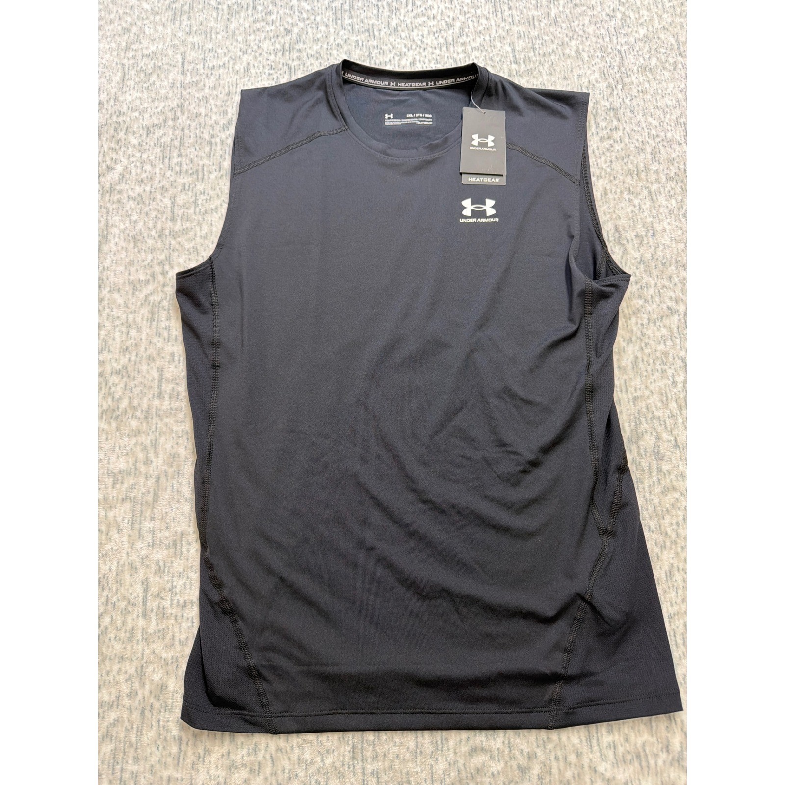 Under Armour Mens HeatGear Armour Comp SL Compression Shirt Black 2XL NWT