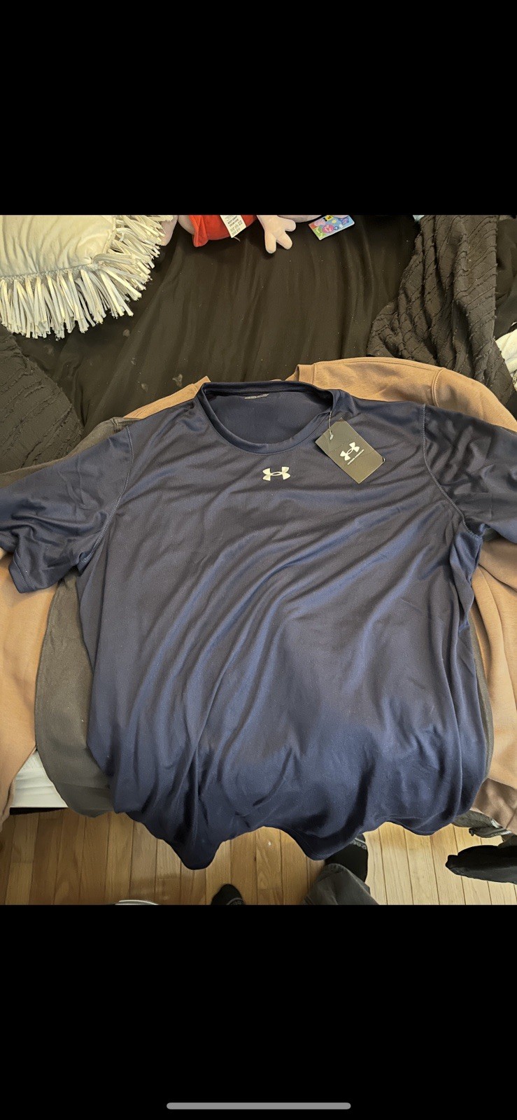 Men’s Under Armour Team Tech Compression Shirt In Blue Size Medium Msrp$43