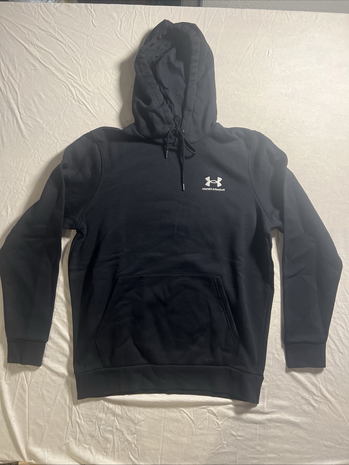 Men’s Under Armour UA Fleece Hoodie Reg Medium Black Cotton Blend ..Bin 1 #25