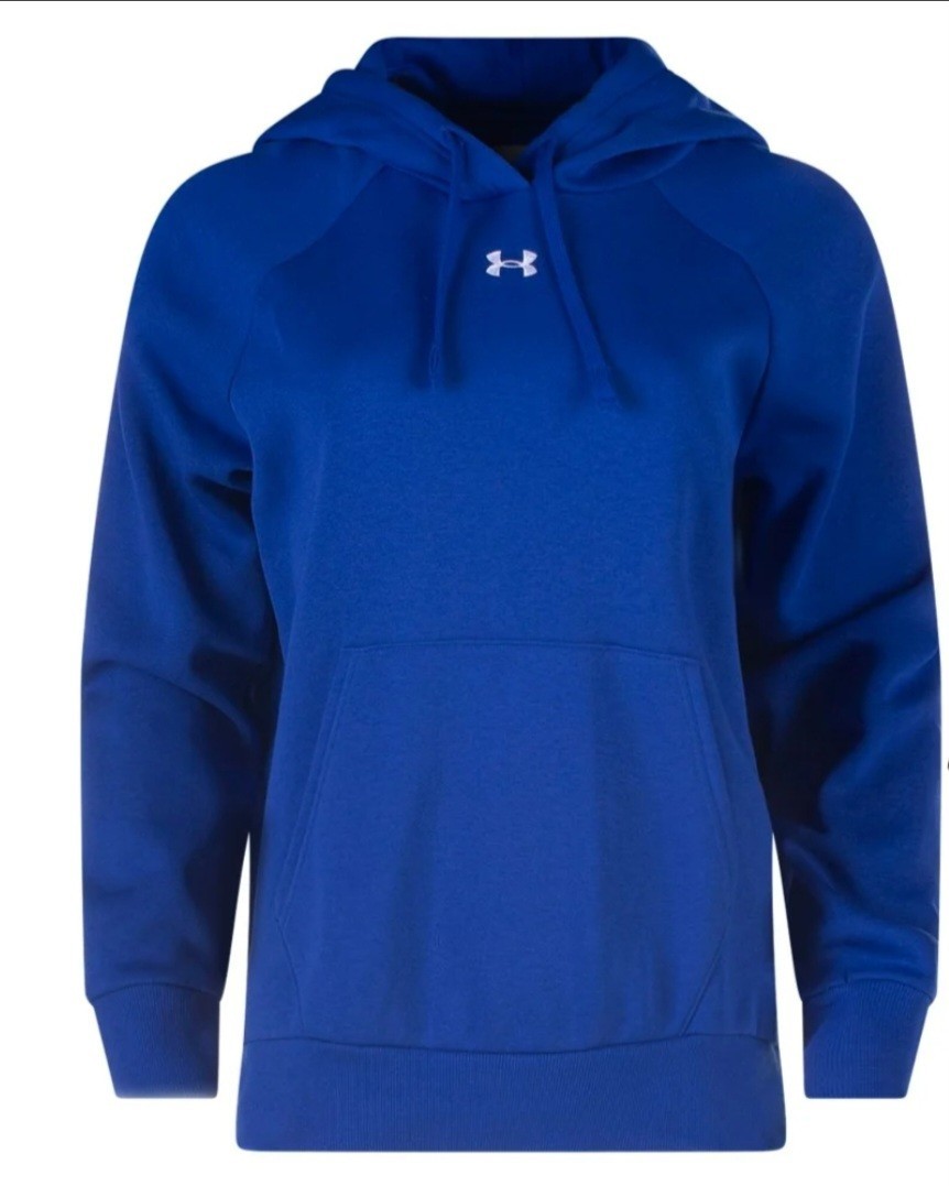 Under Armour Men’s Blue Fleece Pullover Hoodie Loose Fit L Front Pouch Pocket