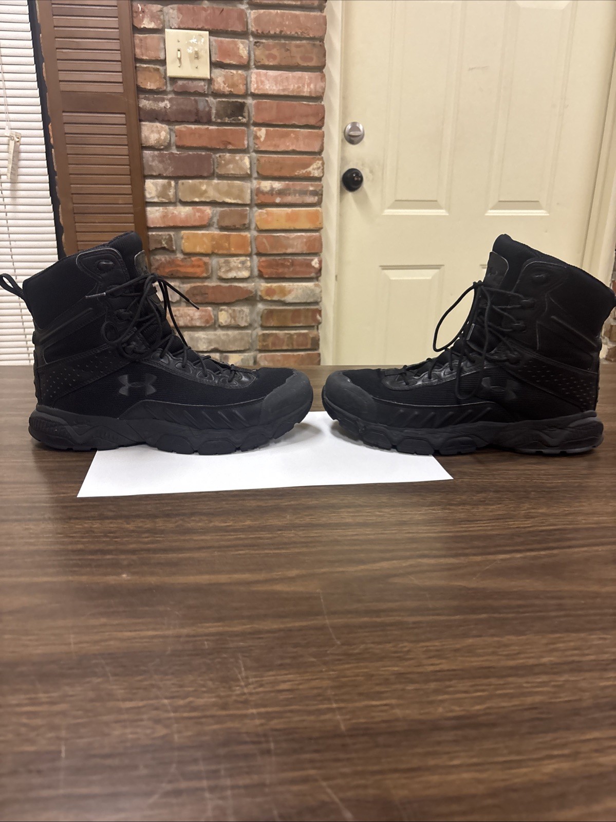 Under Armour Men’s Black Tactical High Top Boots Size 11.5 Lightly Worn