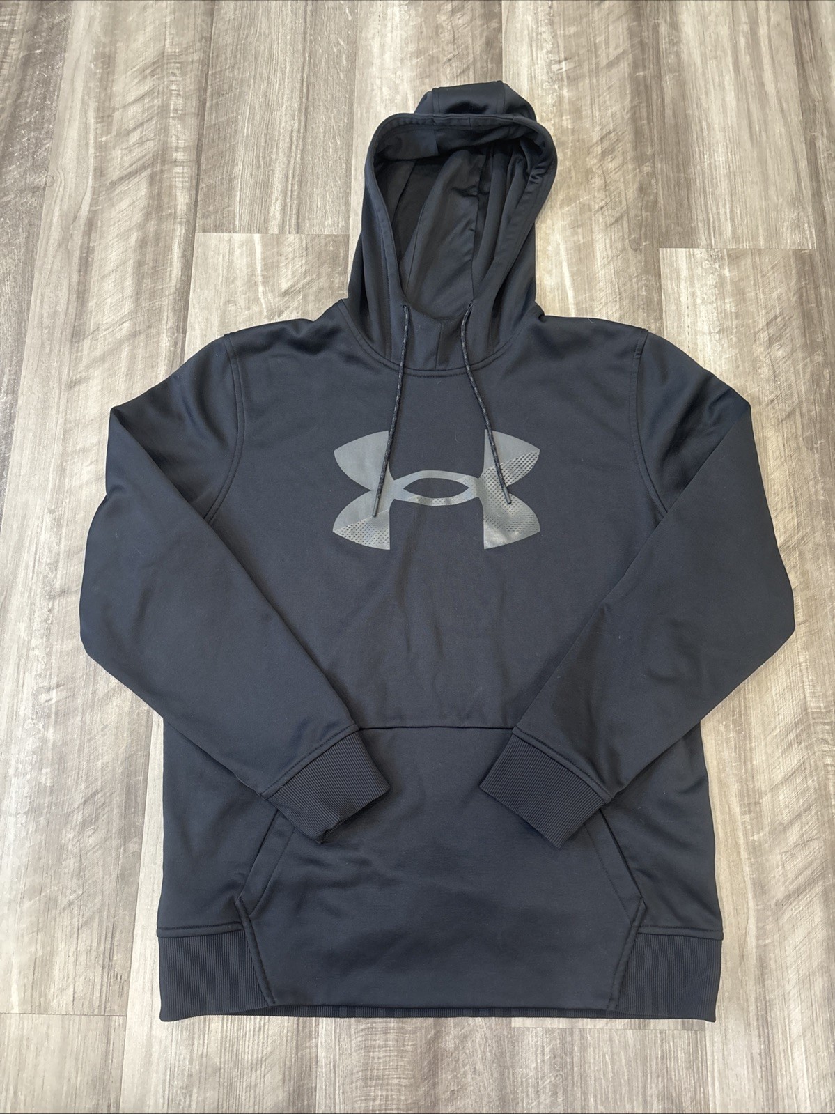 Under Armour Men’s Large Black COLDGEAR Sweatshirt Hoodie- Big Chest Logo