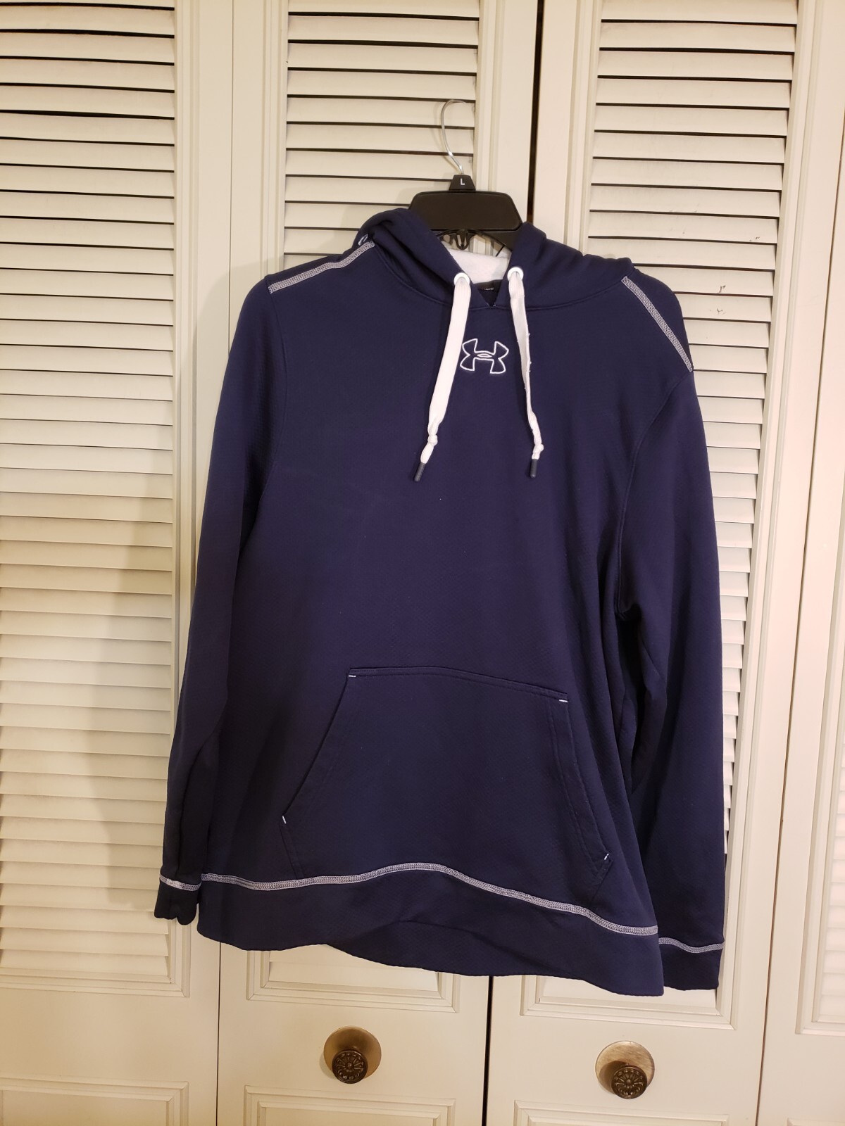 Under Armour UA Tech Hoodie Sweatshirt Pullover Mens Blue 1232723