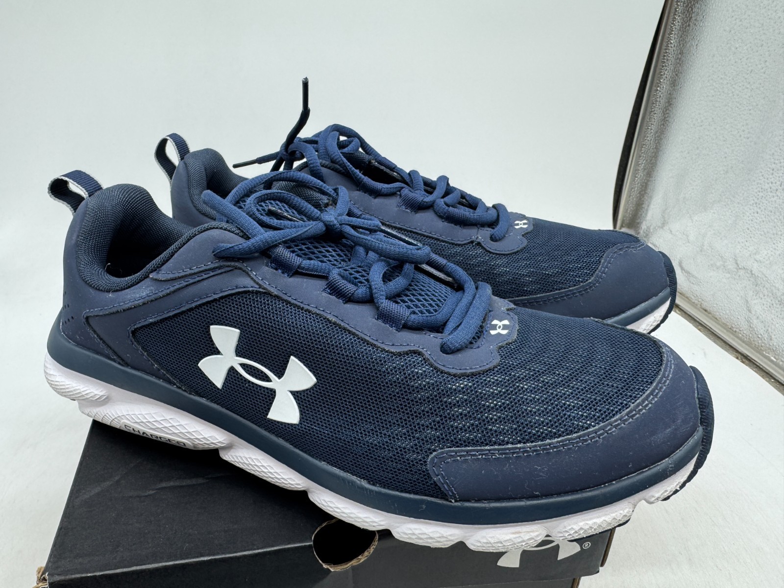 Under Armour Men’s Charged Assert 9 Sneaker Women’s Blue Running Shoes – 10.5