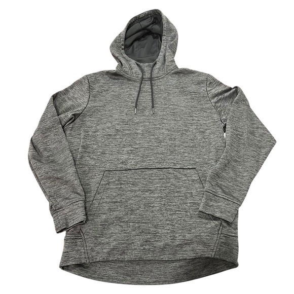 Under Armour Men’s ColdGear Heathered Gray Hoodie Pullover Sweatshirt SM Loose