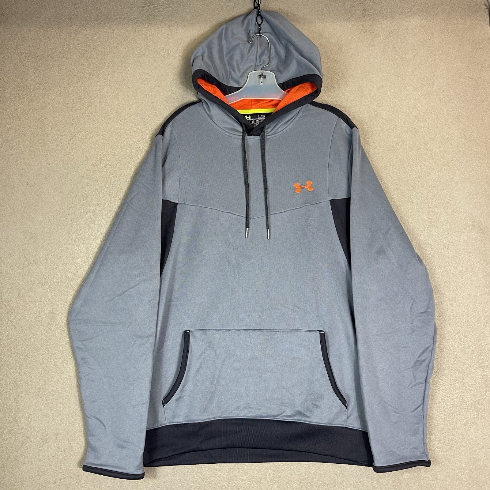 Under Armour Hoodie Mens L Gray Catalist Allseason Gear Loose Pouch Pocket
