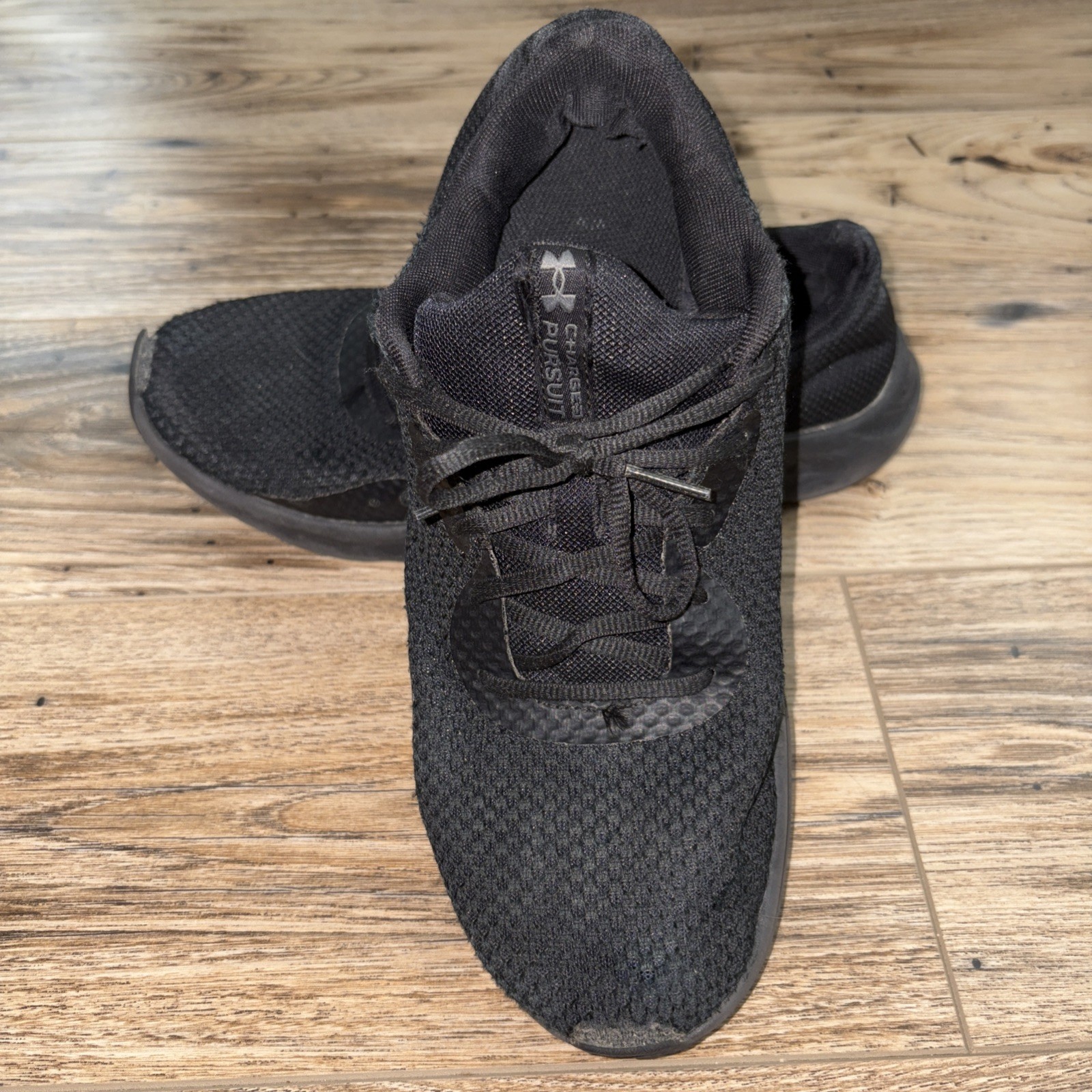 Under Armour Men’s 9 Charged Pursuit 3 Triple Black Running Shoes 3025801-002