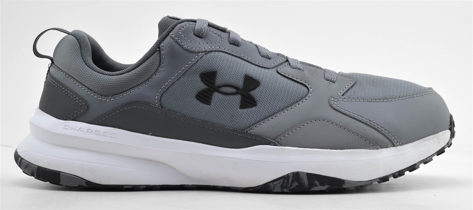 Mens Under Armour Charged Edge Athletic Shoes Size 12 Gray White 3026860-102