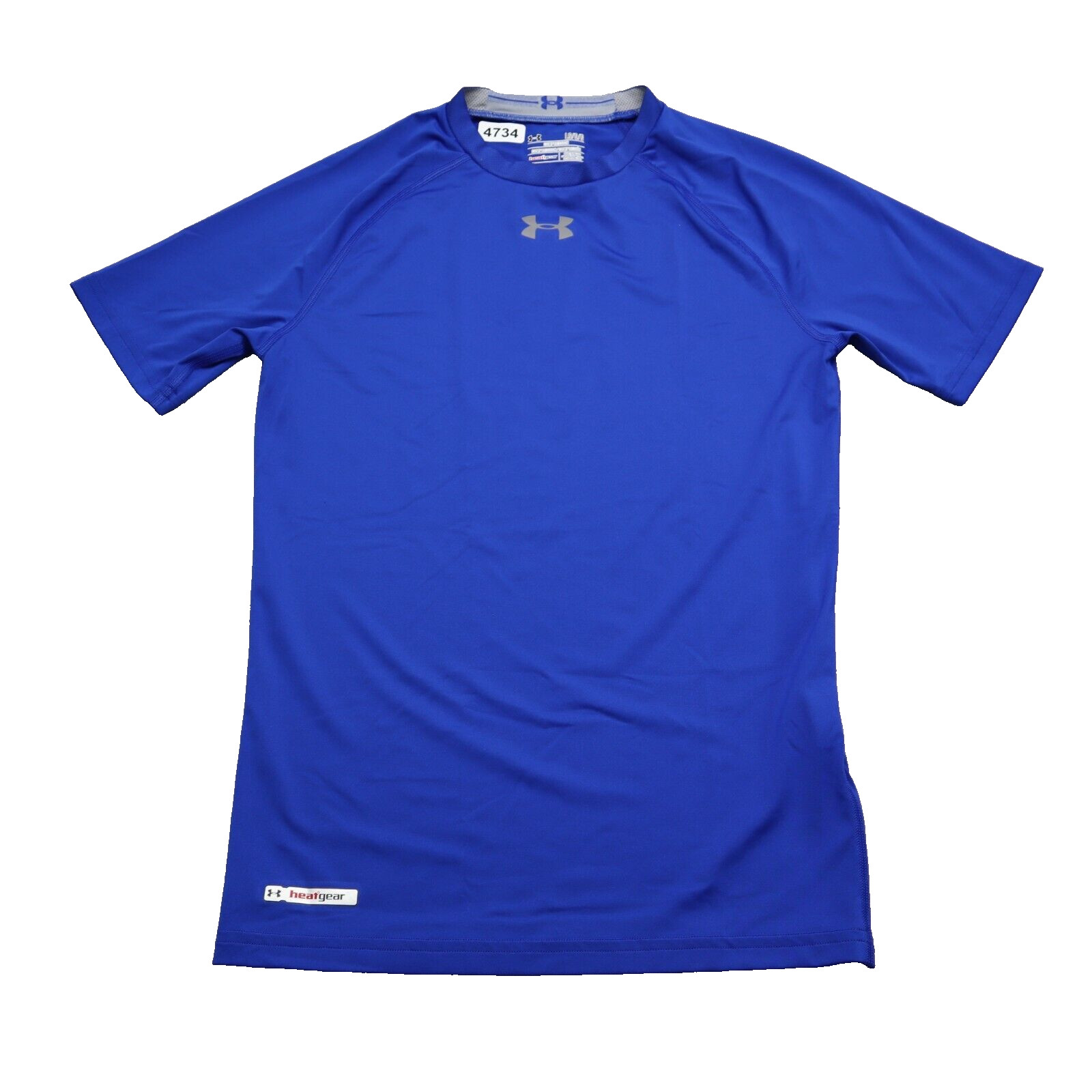 Under Armour Shirt Mens L Blue Compression Heat Gear Lightweight Casual