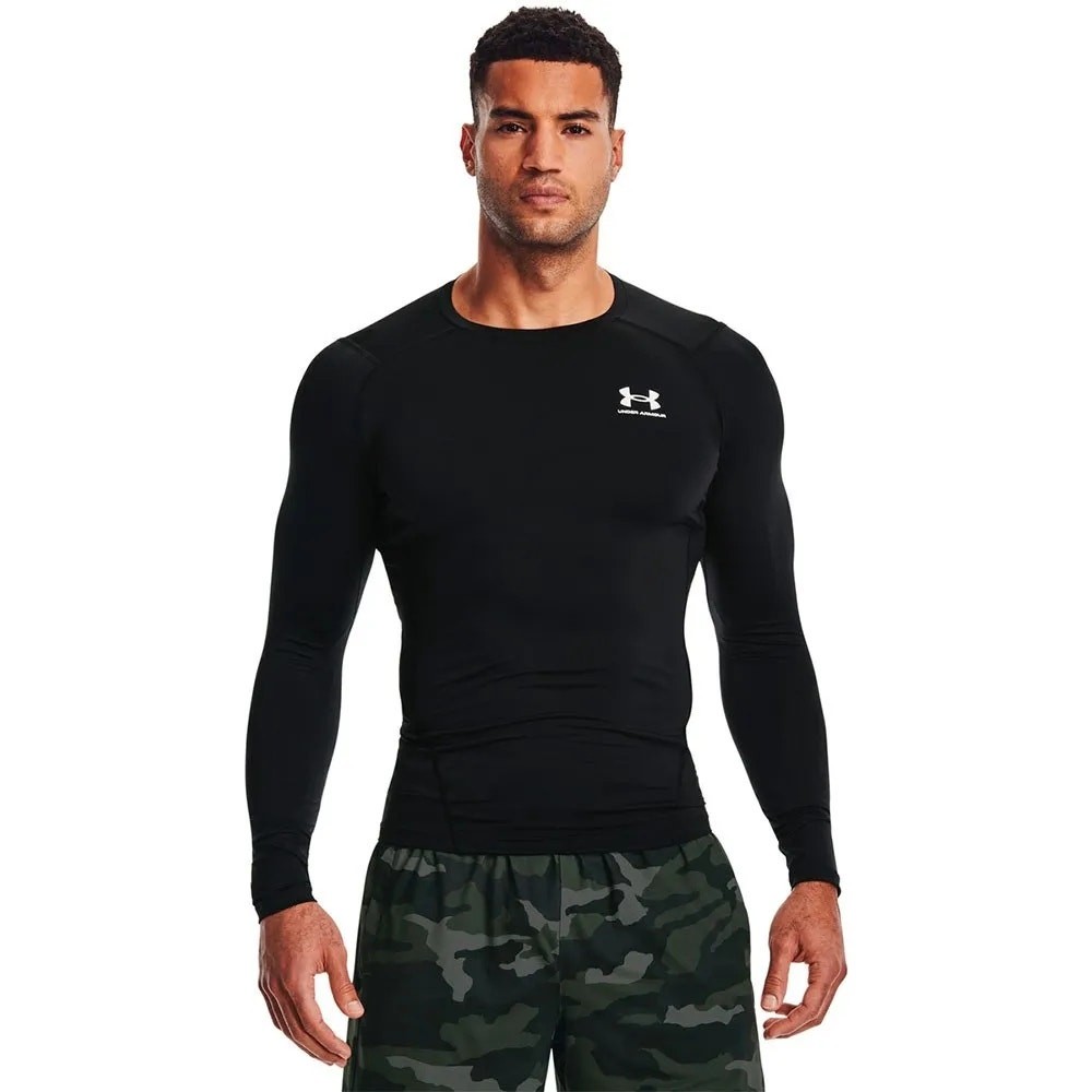 Under Armour Men’s Heatgear Long Sleeve Compression T-Shirt in Black Size M NWT
