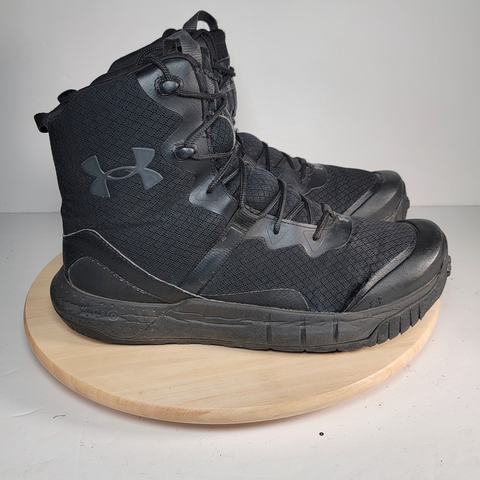 Under Armour Micro G Valsetz  Mens Size 11.5 Black 8” Tactical Boots (Read)