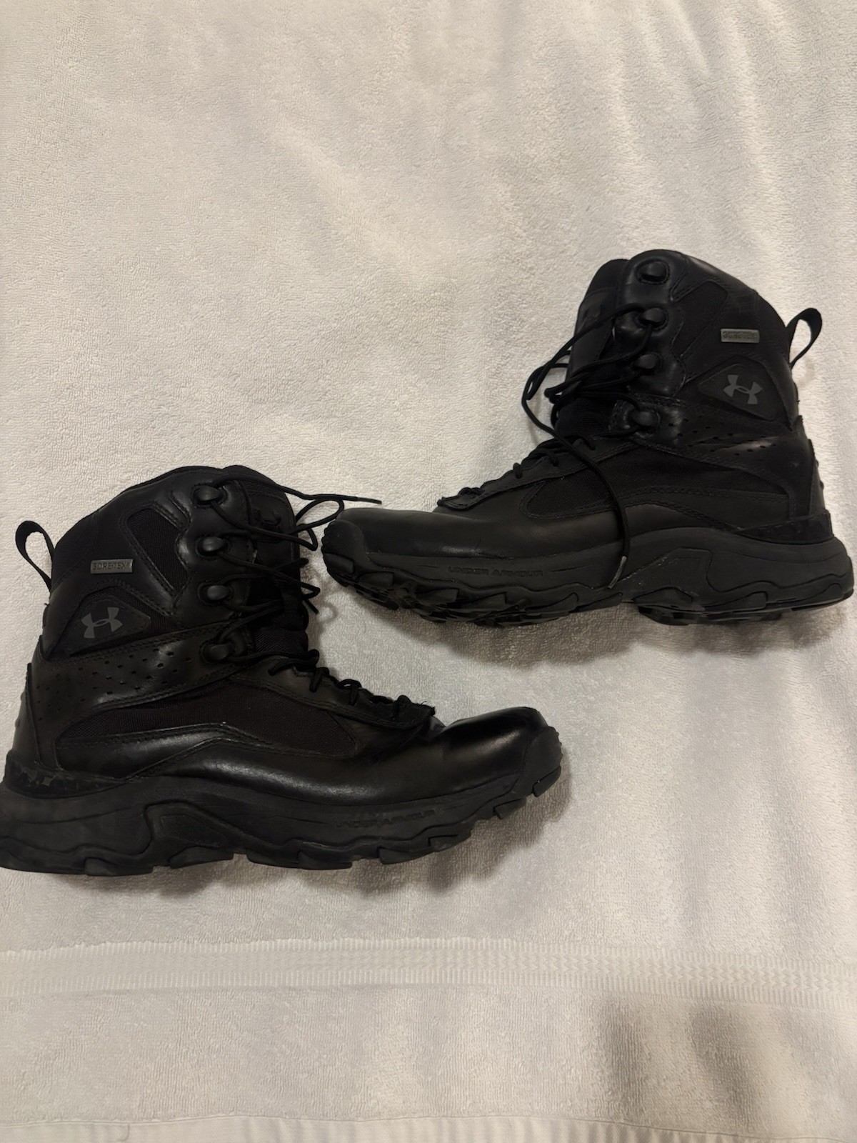Under Armour Gortex Leather Waterproof Tactical Boots Men’s Size 10 Black