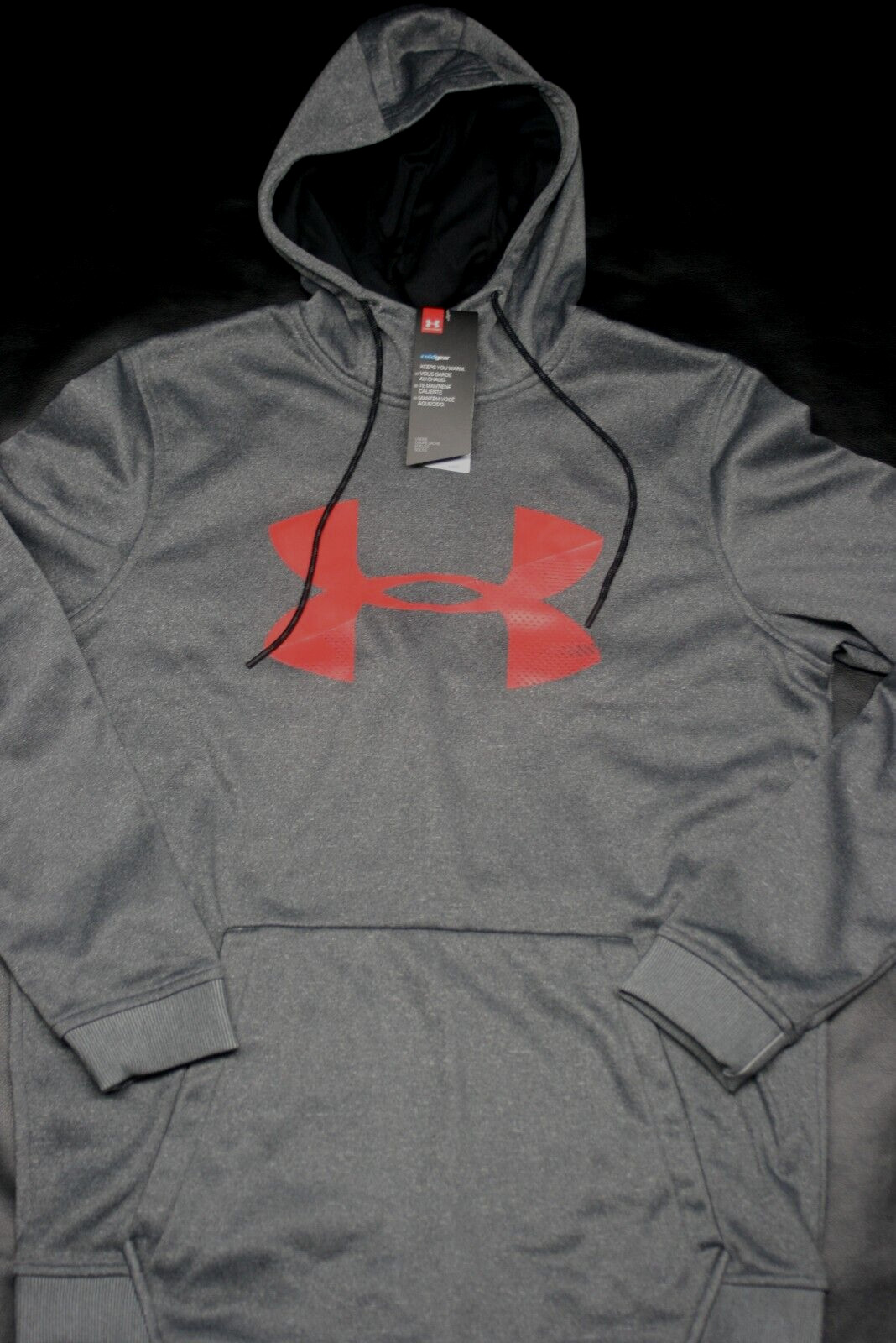 NWT Under Armor Men’s Gray M Hoodie Pullover Sweatshirt, (0544)
