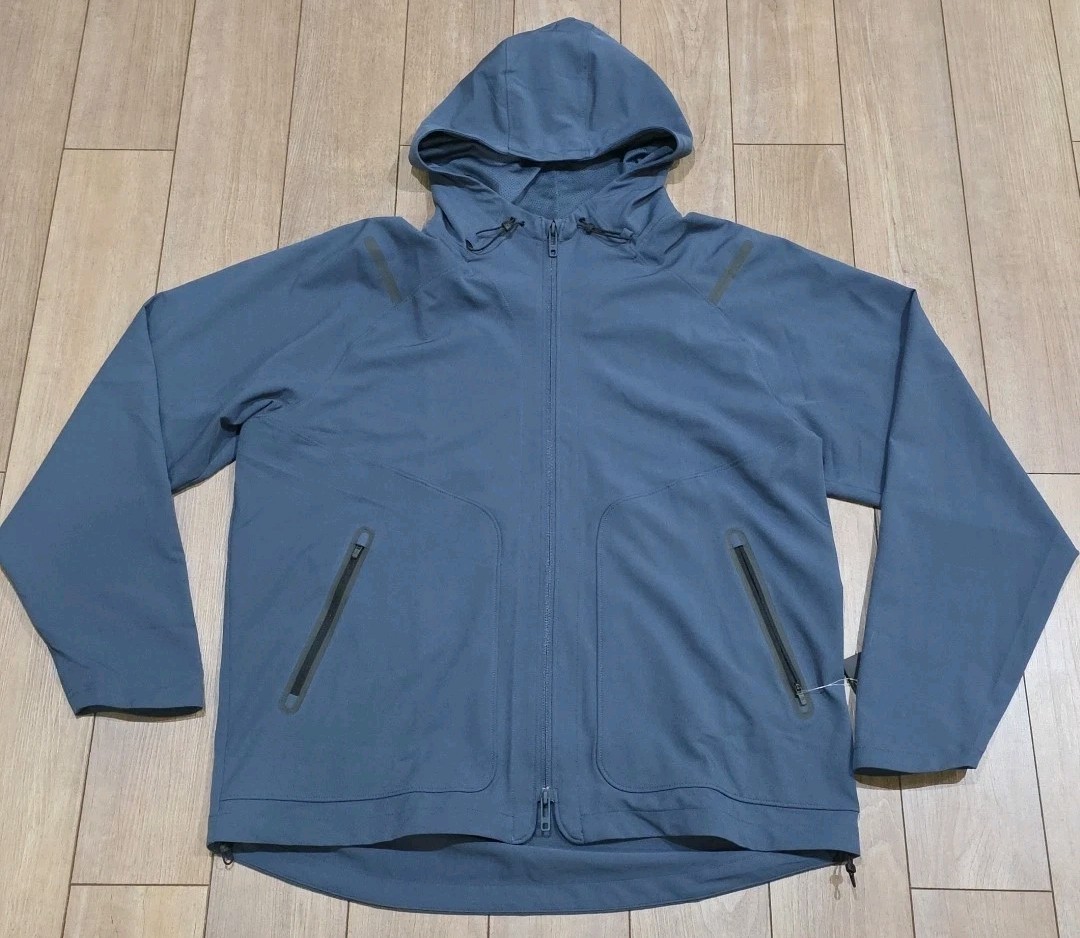 $110 Under Armour Mens XL Unstoppable Jacket Blue Full Zip Hooded Loose Fit