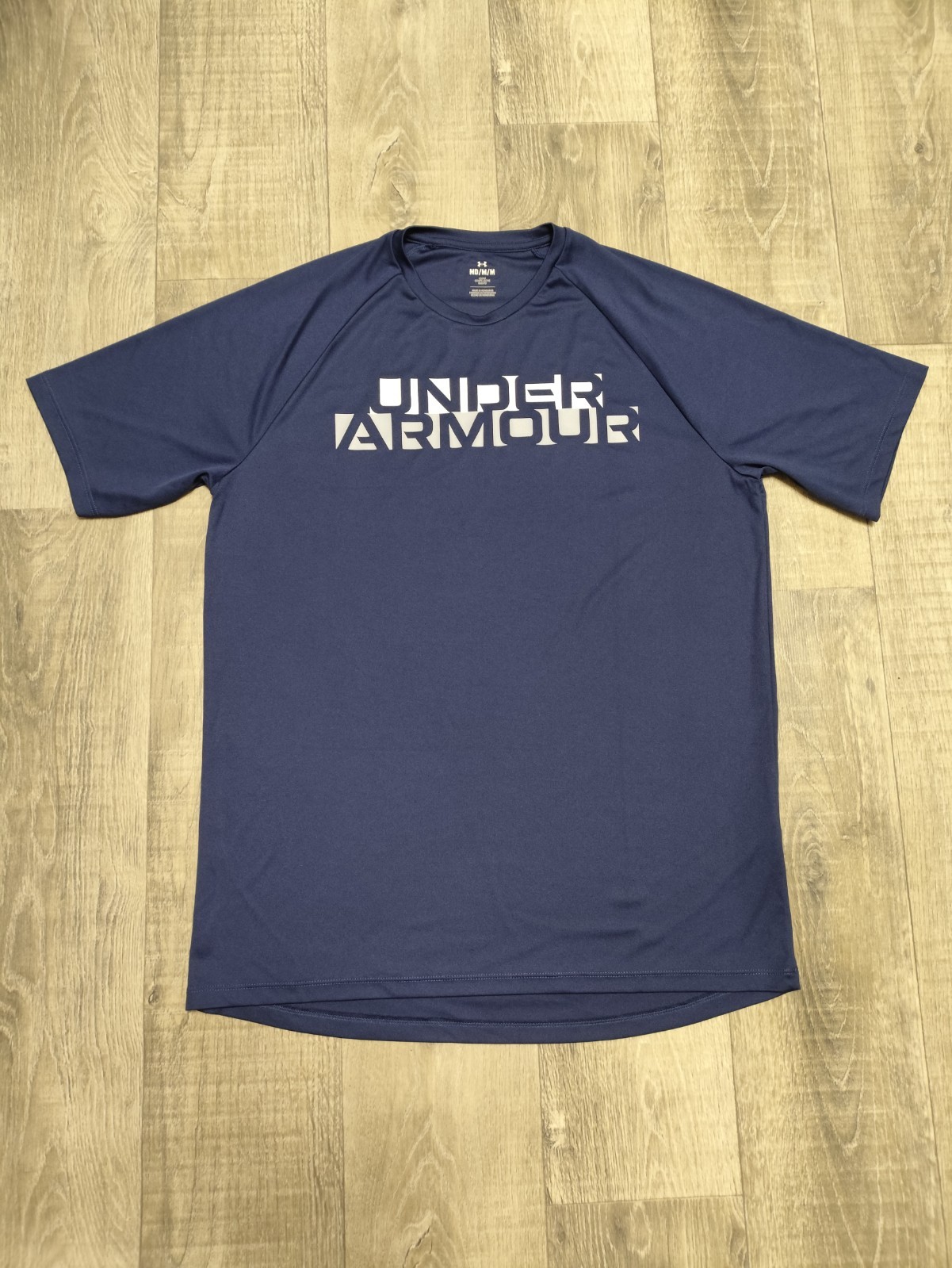 Under Armour Velocity UA Tech™ 2.0 Wordmark Men Blue T-Shirt Size M