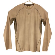 Under Armour Compression tshirt mens XL XLarge white gray geometric all over