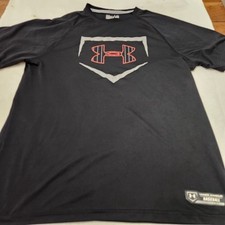 UNDER ARMOUR Heat Gear Armour Ventilated Compression T-Shirt Black Size Large