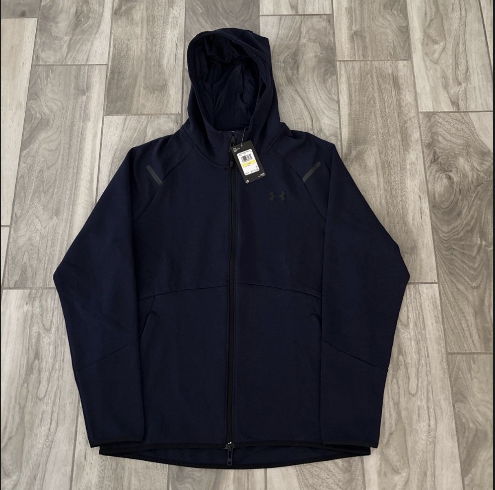 Under Armour Unstoppable Fleece Full Zip Hoodie Men’s Sz Medium Blue NWT