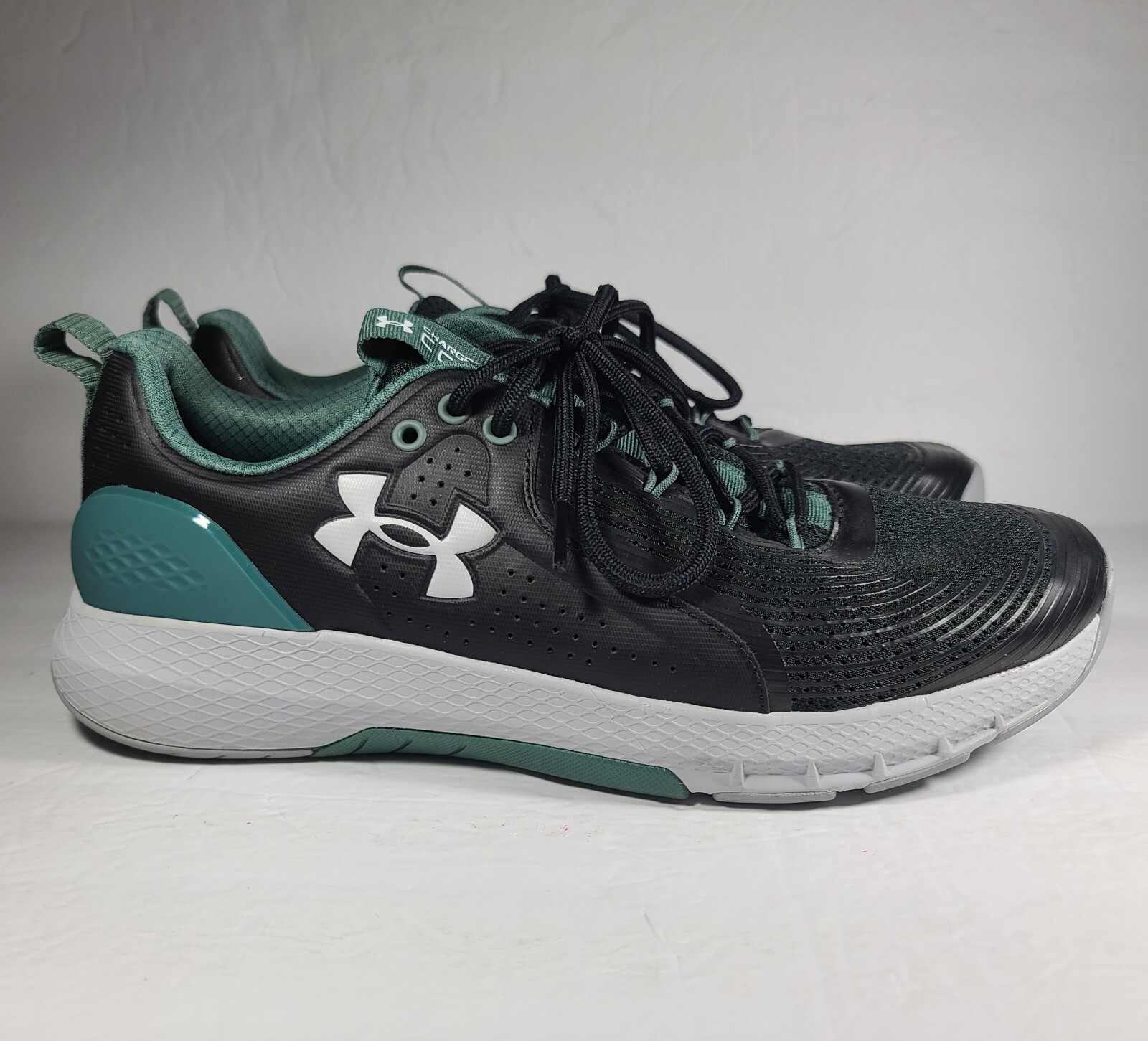 Under Armour Men’s Charged Commit 3 Black Running Shoes Size 12  3023703-002
