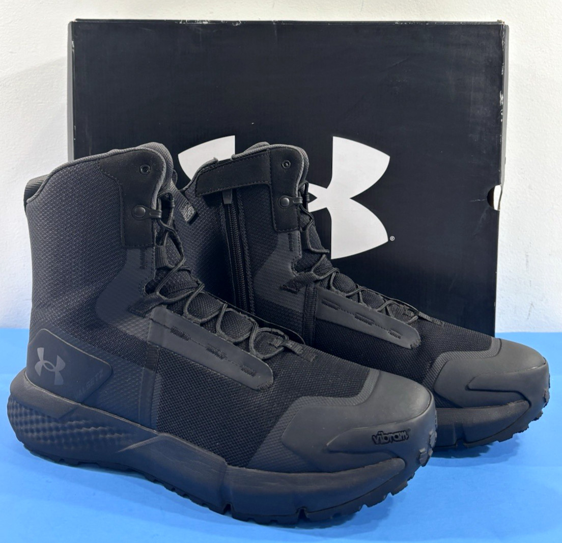 EUC 13 R UNDER ARMOUR MENS CHARGED VALSETZ ZIP BOOTS 3027383-001 BLK