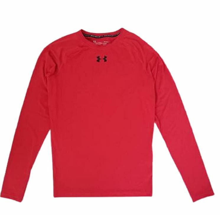 NEW Under Armour Mens Heat Gear Long Sleeve Compression Shirt 1351024 600 XXL