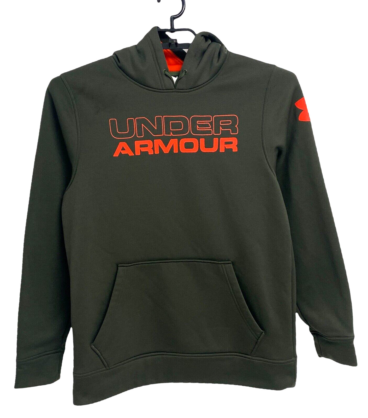 Under Armour heat gear men’s sweatshirt hoodie loose olive green size SM