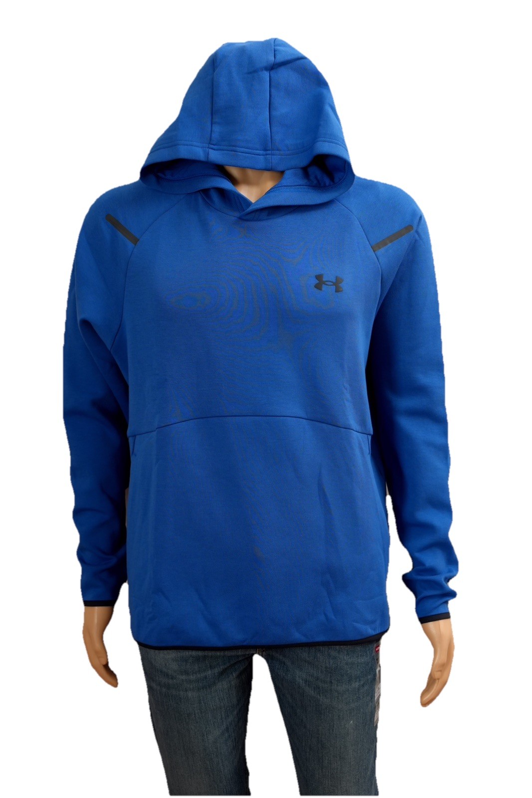 $100 UA Under Armour Unstoppable Fleece Hoodie Blue Mens Size M Loose
