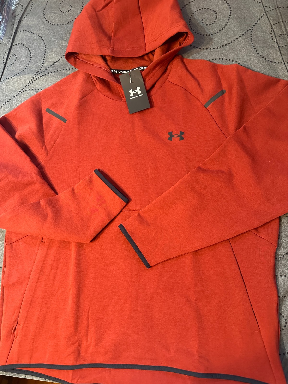 UNDER ARMOUR  UNSTOPPABLE #840 EARTHEN ORANGE CARBON HOODIE SIZE L MEN $100.00