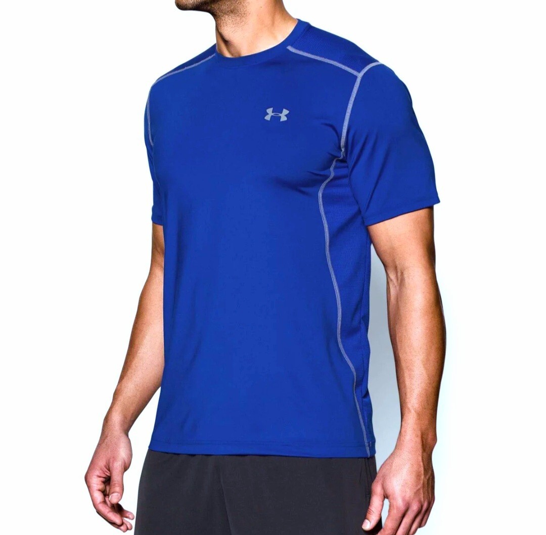 Under Armour HeatGear Men’s Royal Blue Fitted Compression Shirt Size Medium