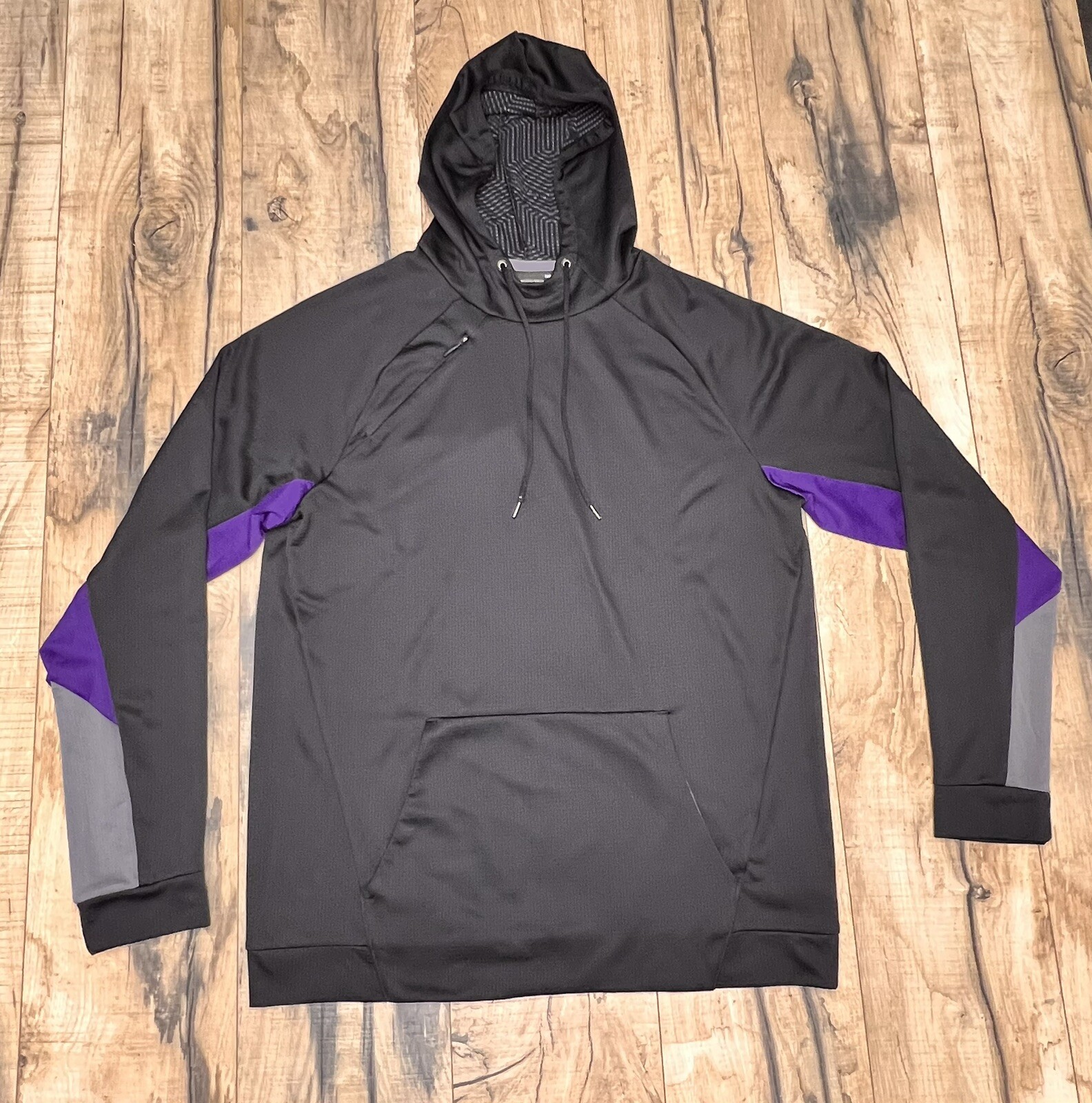 Under Armour Infared ColdGear Hoodie Medium Loose Pullover Sweatshirt Black