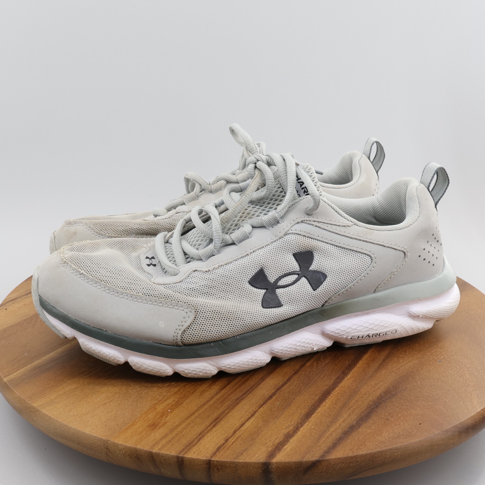 Under Armour Men’s Charged Assert 9 Gray Running Shoes Size 10