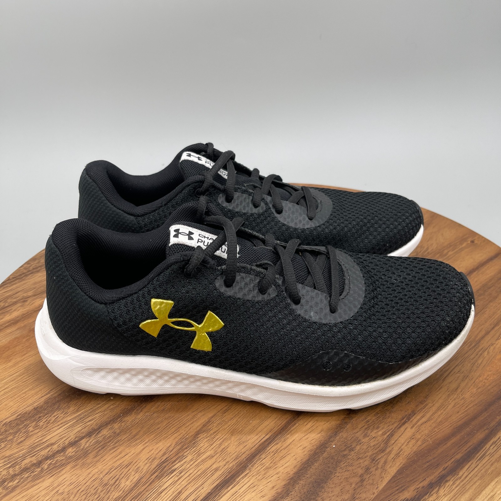 Under Armour Charged Pursuit 3 Shoes Mens Size 8 Black Running Comfort Walking