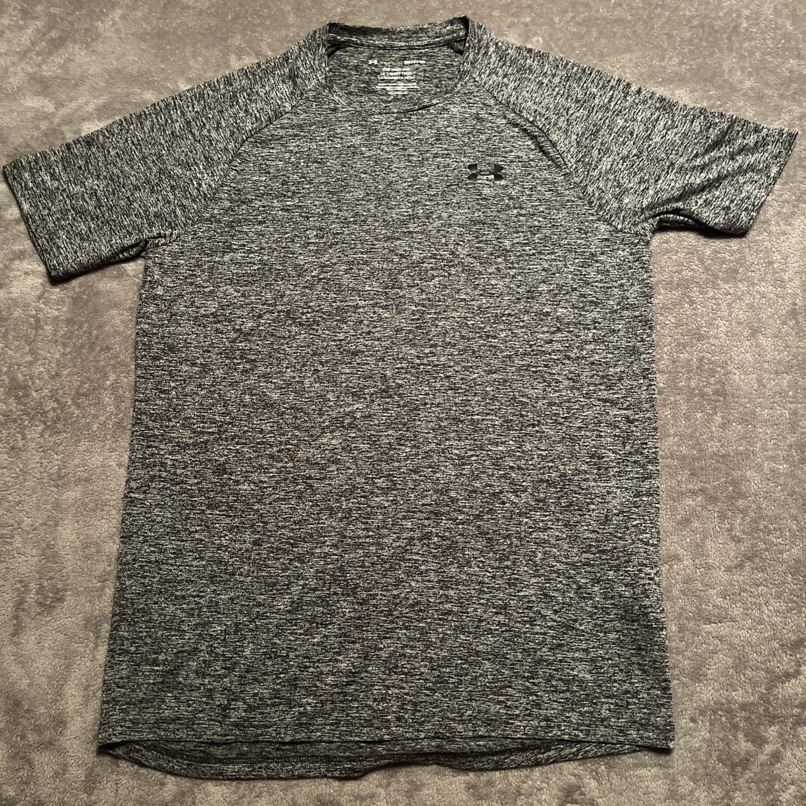Men’s Under Armour The Tech Tee Size Small Black Gray T-Shirt Top